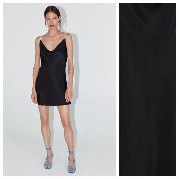 Zara Dresses Nwt Zara Black Mini Slip Dress Size S M L Poshmark